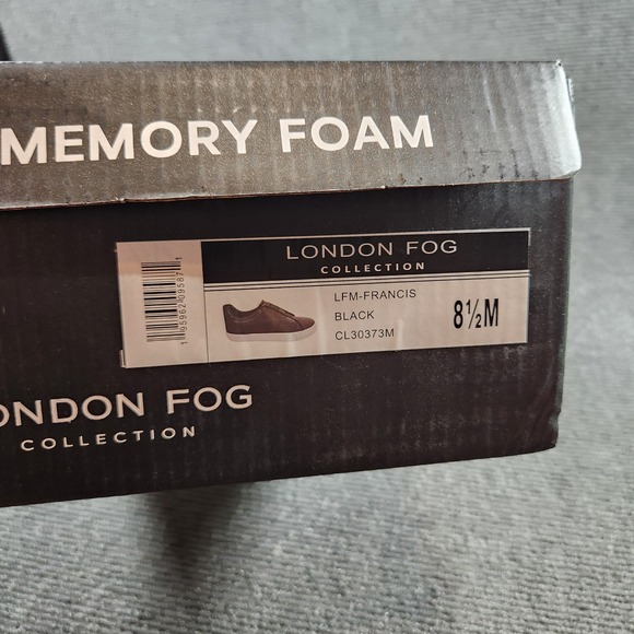 London Fog Shoes Mens 8.5 Francis Low Slip On Sneakers Casual Memory Foam Black - Picture 7 of 8